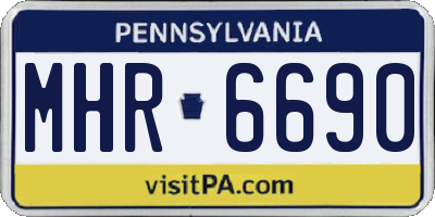 PA license plate MHR6690