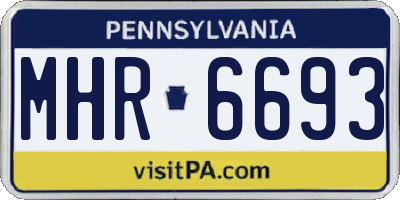 PA license plate MHR6693