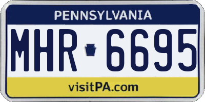 PA license plate MHR6695