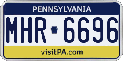 PA license plate MHR6696
