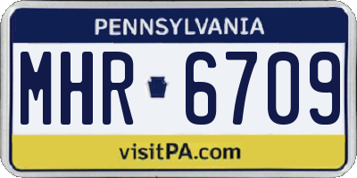 PA license plate MHR6709