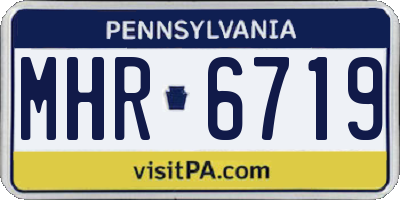 PA license plate MHR6719