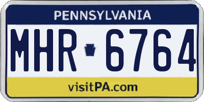 PA license plate MHR6764