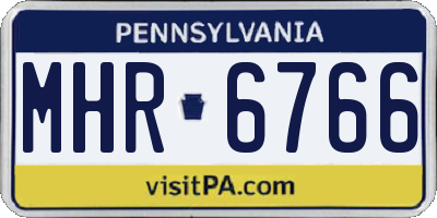 PA license plate MHR6766