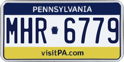 PA license plate MHR6779