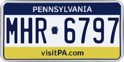 PA license plate MHR6797