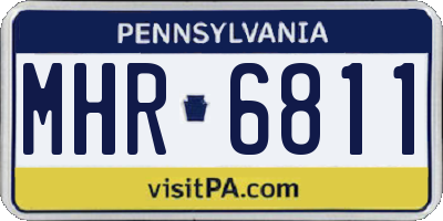 PA license plate MHR6811