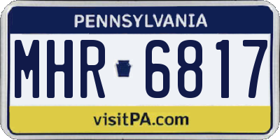 PA license plate MHR6817