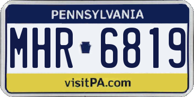 PA license plate MHR6819