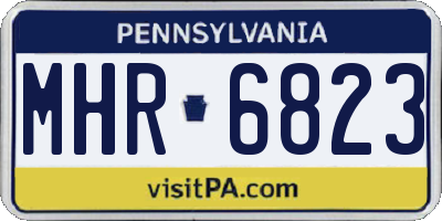 PA license plate MHR6823