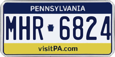 PA license plate MHR6824
