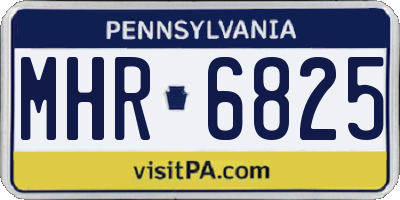 PA license plate MHR6825