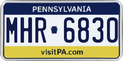 PA license plate MHR6830