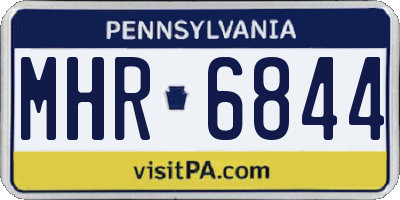 PA license plate MHR6844