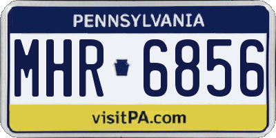 PA license plate MHR6856