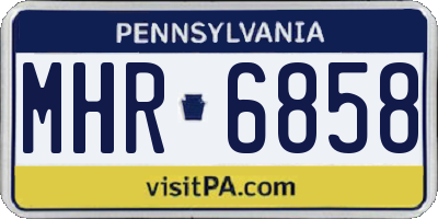 PA license plate MHR6858