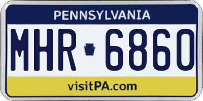 PA license plate MHR6860