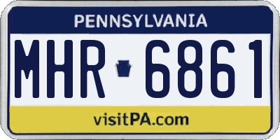 PA license plate MHR6861