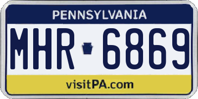 PA license plate MHR6869