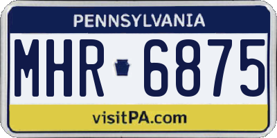 PA license plate MHR6875