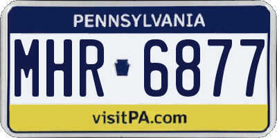 PA license plate MHR6877