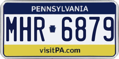 PA license plate MHR6879