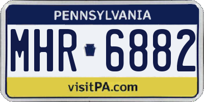 PA license plate MHR6882