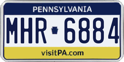 PA license plate MHR6884