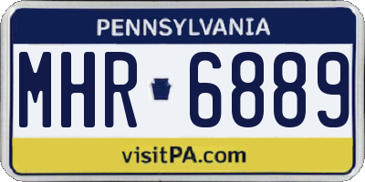 PA license plate MHR6889