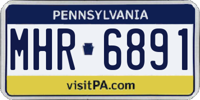 PA license plate MHR6891