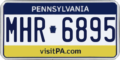 PA license plate MHR6895