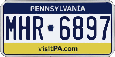 PA license plate MHR6897