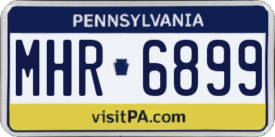 PA license plate MHR6899