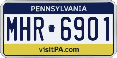 PA license plate MHR6901