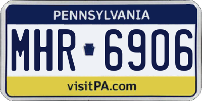 PA license plate MHR6906