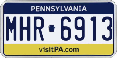 PA license plate MHR6913