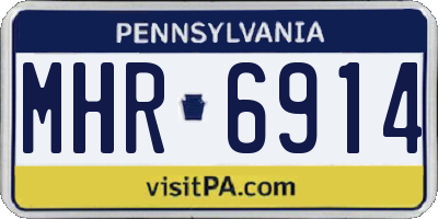 PA license plate MHR6914