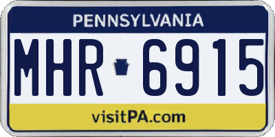 PA license plate MHR6915