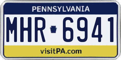 PA license plate MHR6941