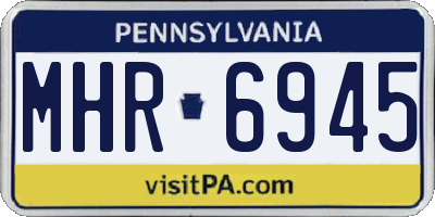 PA license plate MHR6945