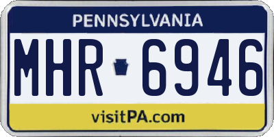PA license plate MHR6946