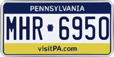 PA license plate MHR6950