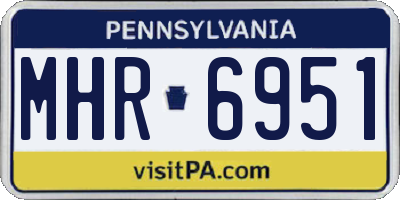 PA license plate MHR6951