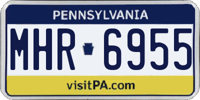 PA license plate MHR6955