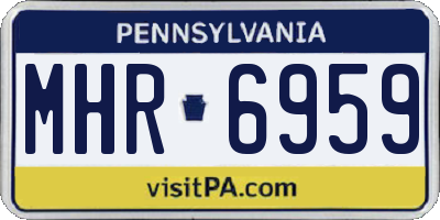 PA license plate MHR6959