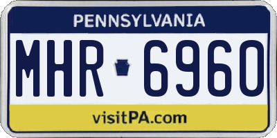 PA license plate MHR6960