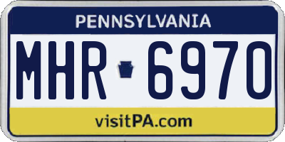 PA license plate MHR6970