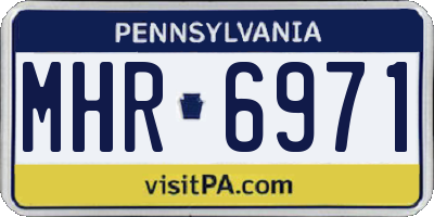 PA license plate MHR6971