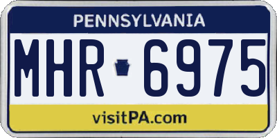 PA license plate MHR6975