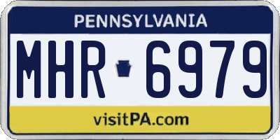 PA license plate MHR6979